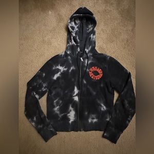 Harley Davidson tie dye zip up hoodie